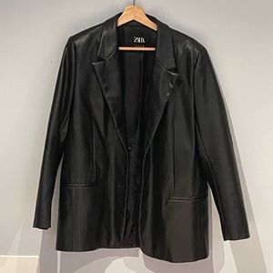 Zara leather Blazer